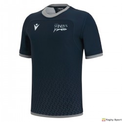 SHARK M22/23 TRAINING RUGBY JERSEY SS NAV/GRY SR