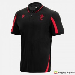 Polo tecnica nera junior rugby 2021/22 gallese